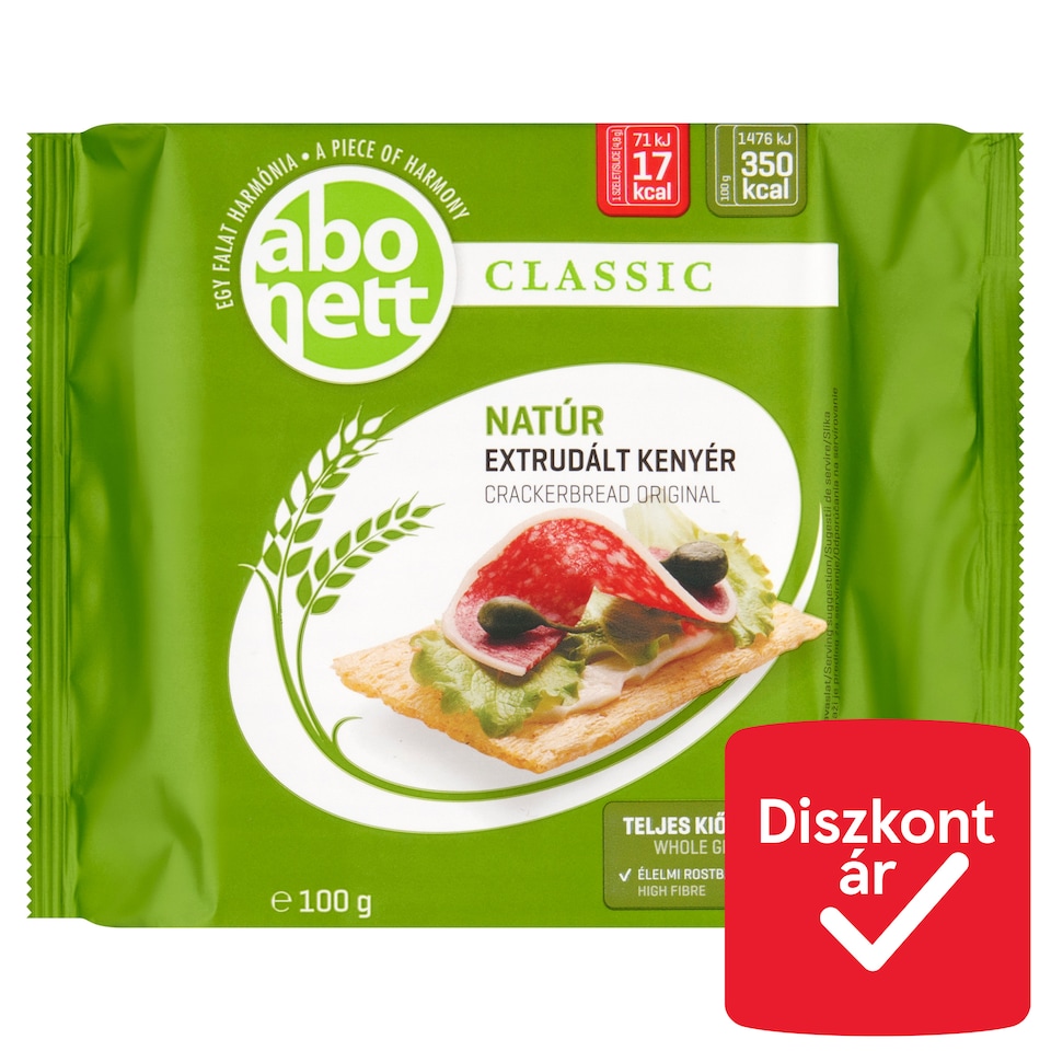 Abonett Classic natúr extrudált kenyér 100 g  1. kép
