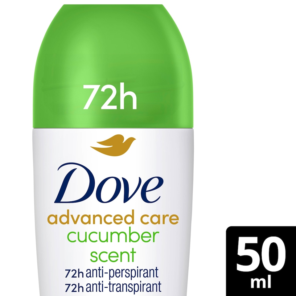 image 1 of Dove Advanced Care Go Fresh Cucumber 72h Roll-On Antiperspirant Deodorant 50ml
