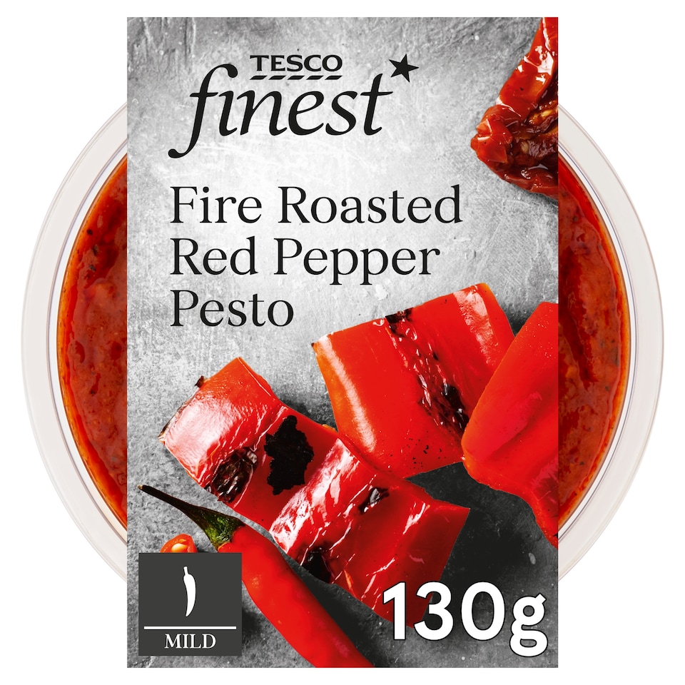 Tesco Finest Fire Roasted Red Pepper Pesto 130g