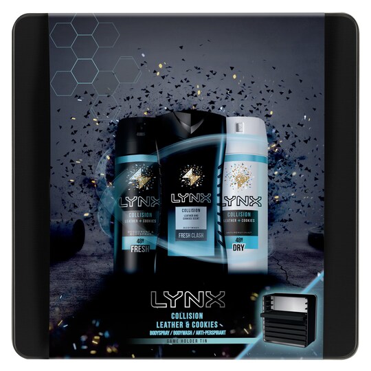 image 1 of Lynx Collision Leather & Cookies Game Holder Tin