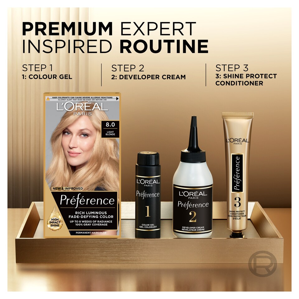 image 1 of L'Oreal Paris Preference 8 California Light Blonde Permanent Hair Dye