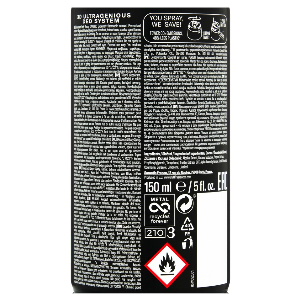 obrázok 1 z STR8 Freak telový dezodorant 150 ml