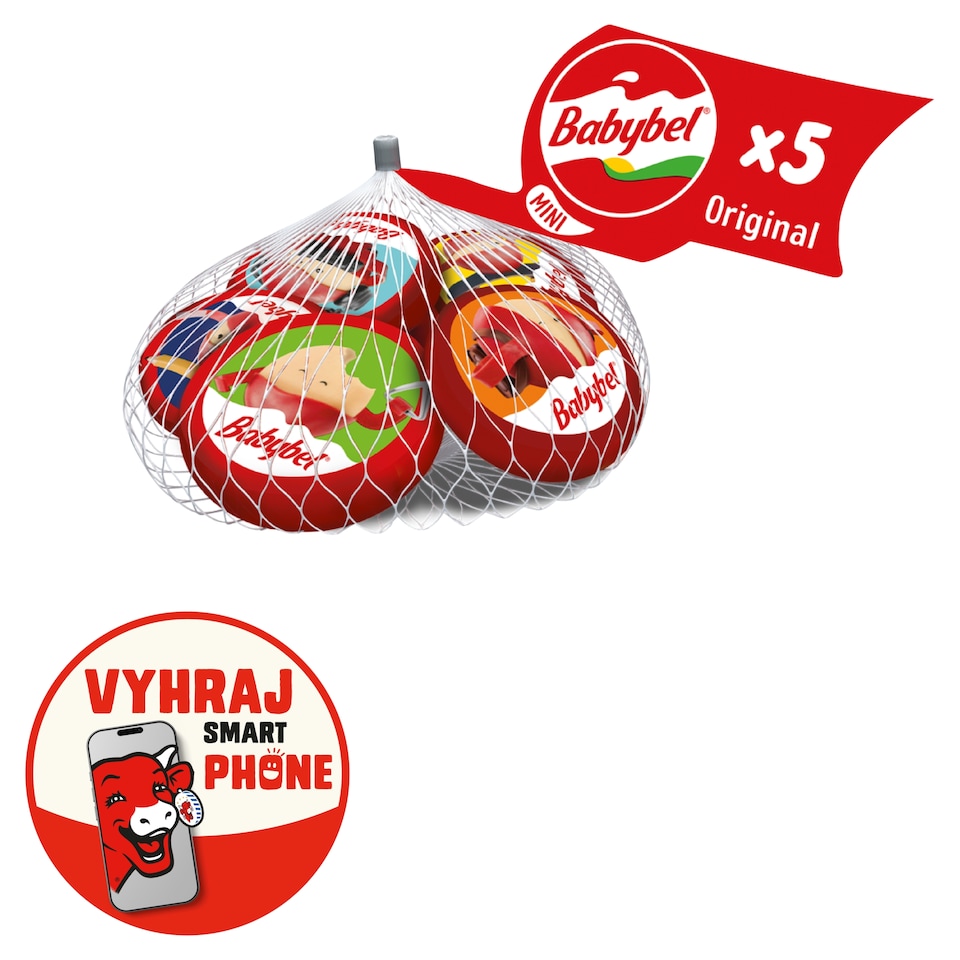 Babybel Mini Original Semi-Soft Ripened Full-Fat Cheese 5 x 20g (100g)