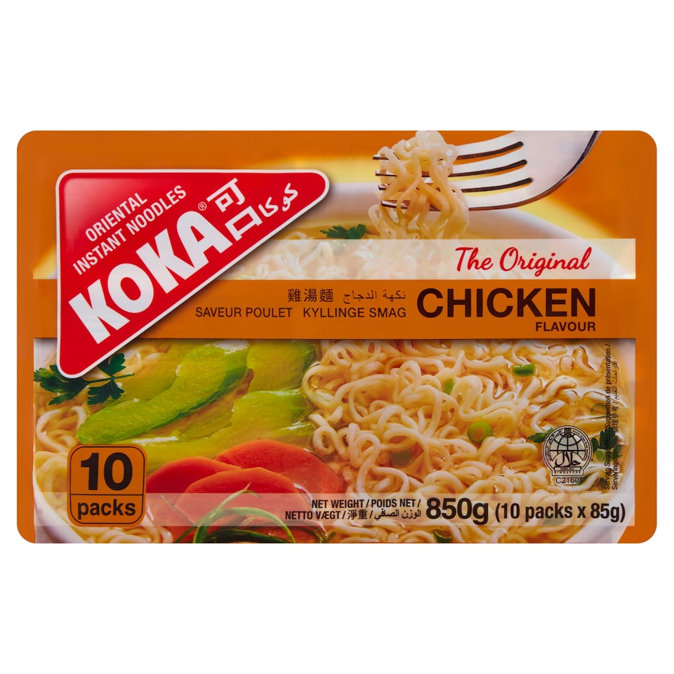 Koka Chicken Noodle 10 Pack 850G