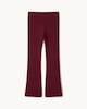 image 4 of F&F Girls Cotton Rich Ribbed Flared Leggings in Burgundy