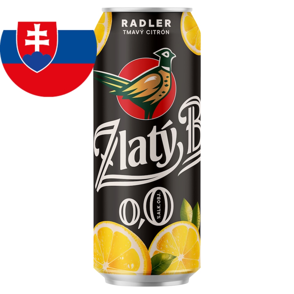 Zlatý Bažant Radler 0.0% Dark Lemon 500 ml