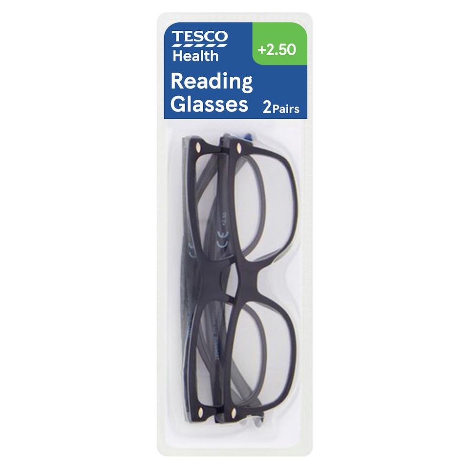 Tesco Health Reading Glasses Twin Pack 2.5