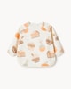 image 1 of F&F Baby Printed Long Sleeved Bib in White