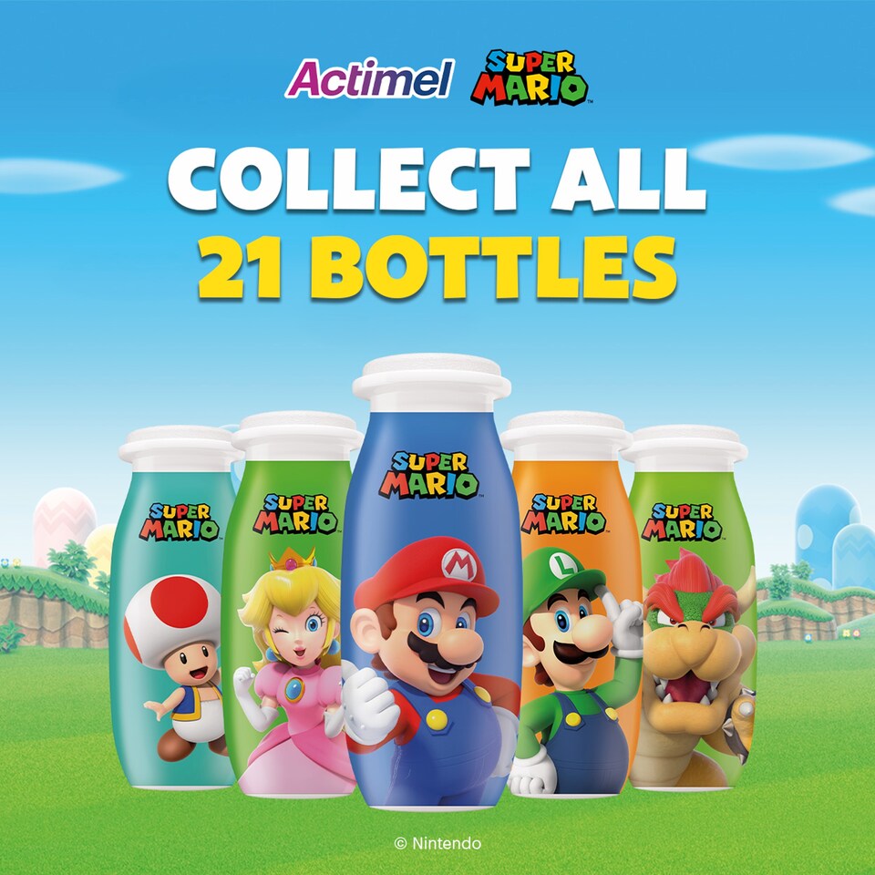 image 1 of Actimel Kids Peach Immunity Yoghurt Drink Multipack 4x100g