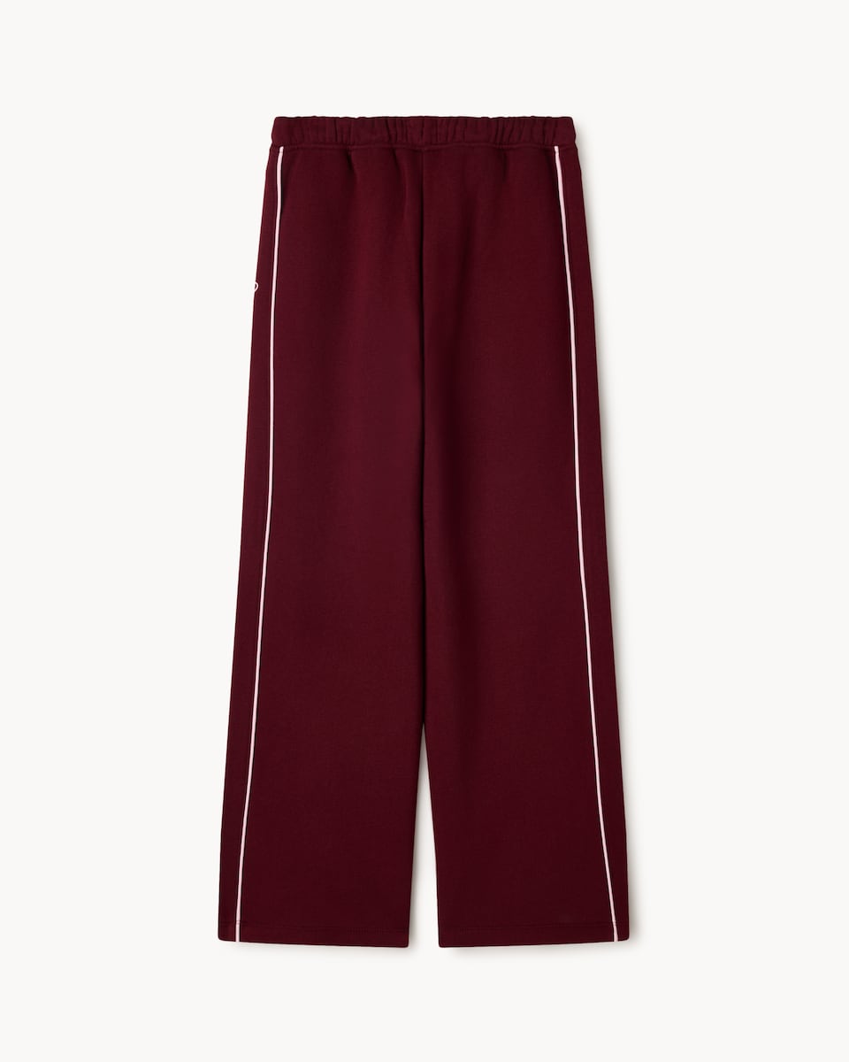 image 1 of F&F Girls Cotton Rich Wide Leg Joggers in Purple