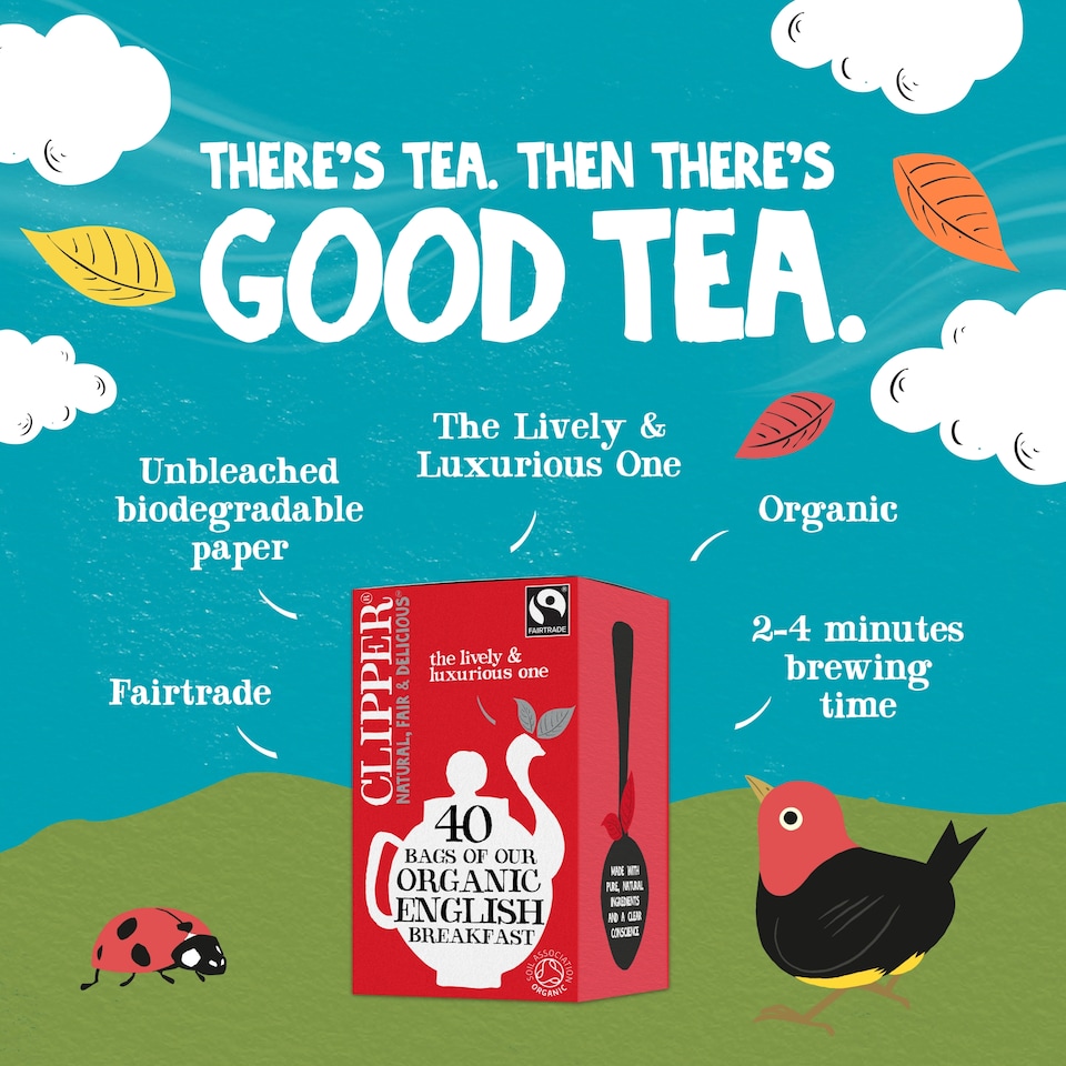 image 1 of Clipper Organic English Breakfast Tea 40 Tea Bags 116G
