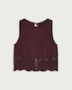 image 4 of F&F Lace Trim Co-ord Beach Blouse in Burgundy
