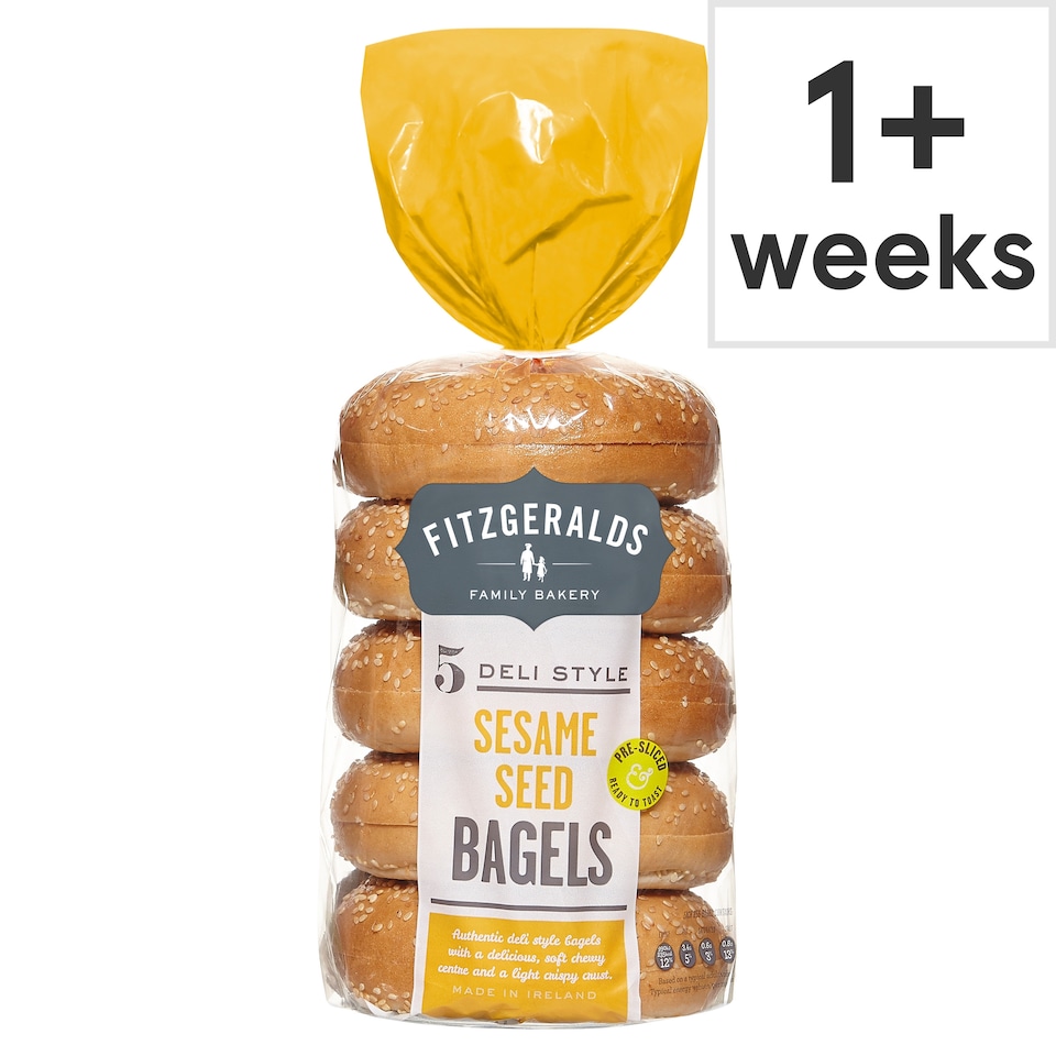 Fitzgeralds 5 Sesame Bagels 425G