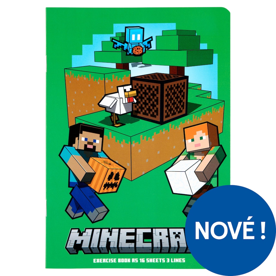 Minecraft Sešit A5 16 listů