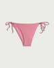 image 4 of OH ME OH MY Textured Tie Side Bikini Bottoms in Pink