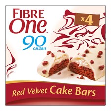 Fibre One 90 Calorie Red Velvet High Fibre Cake Bars 4 x 25g