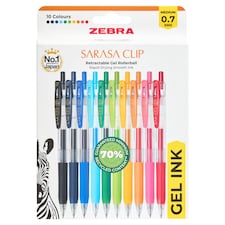 Zebra Sarasa Assorted Colours Gel Pens 10 Pack