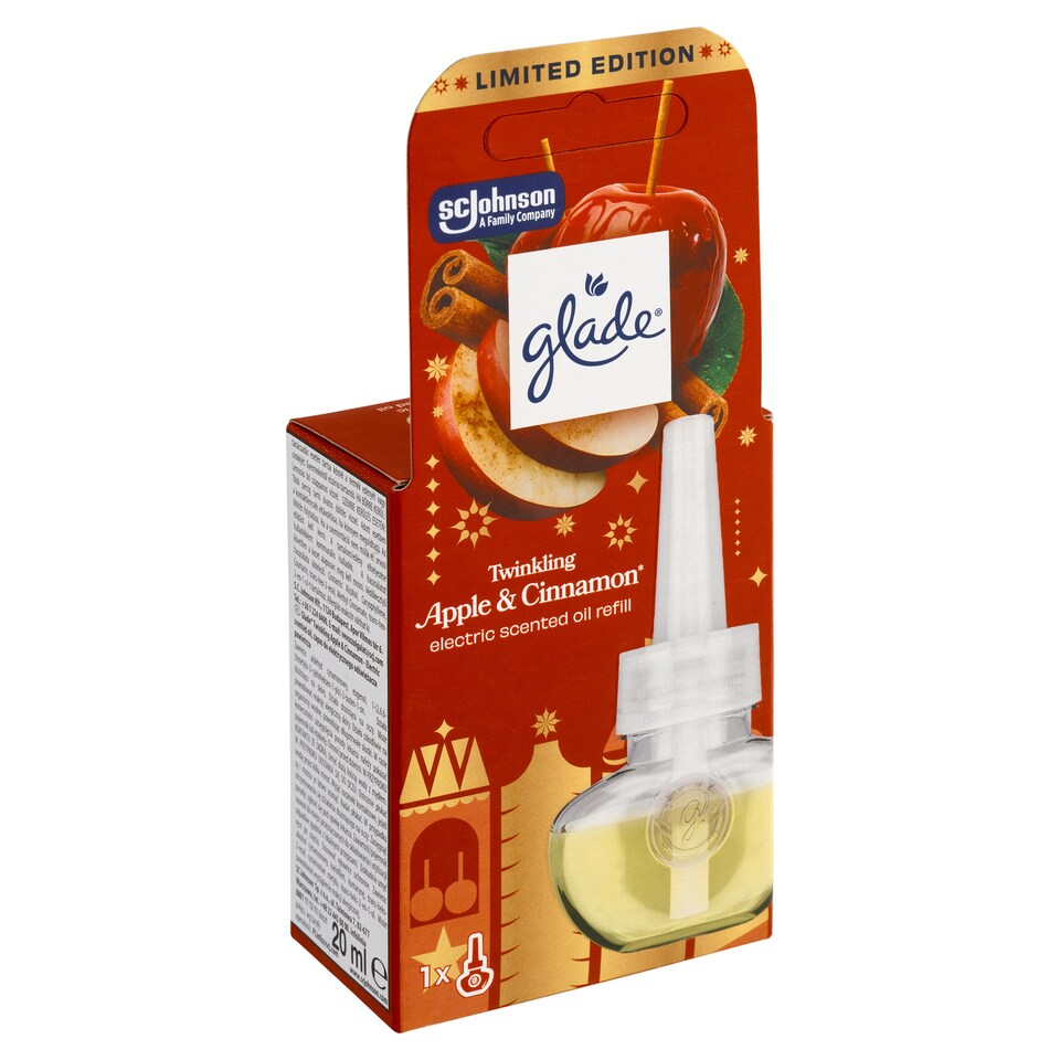 Obrázek 1 pro produkt Glade Twinkling Apple & Cinnamon elektrický tekutý osvěžovač vzduchu náplň 20ml
