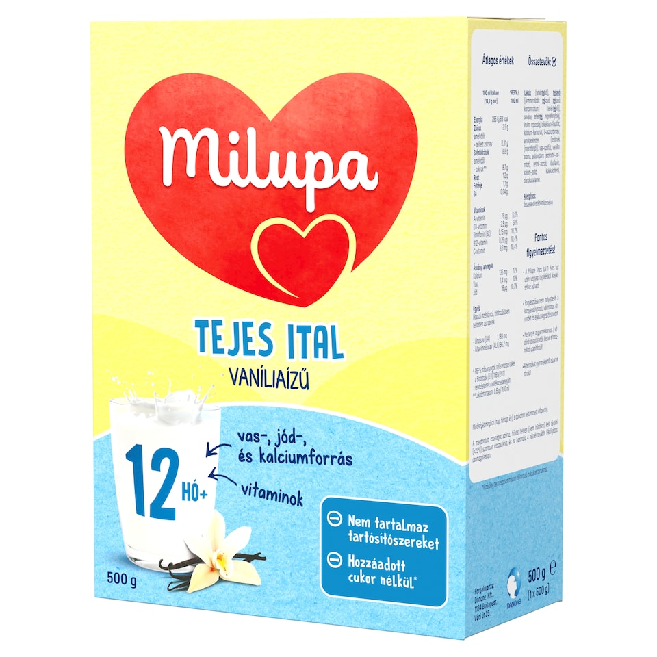 Milupa vaníliaízű tejes ital 12 hó+ 500g