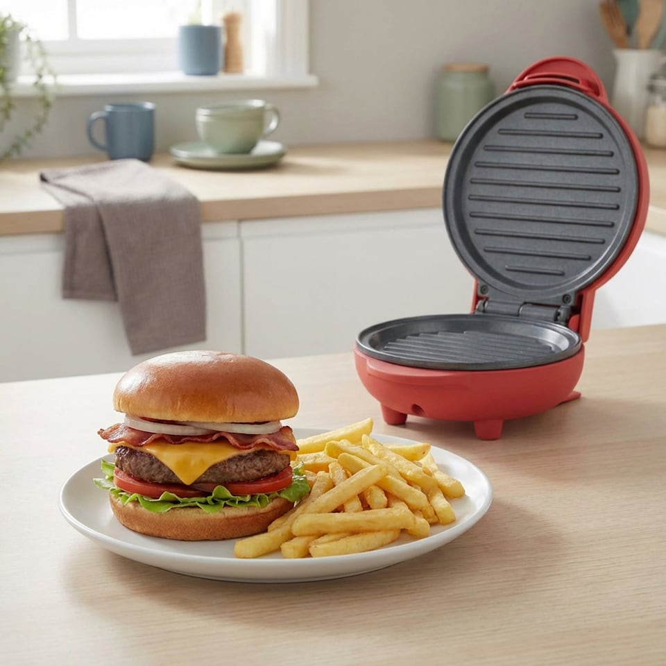 image 1 of Giles & posner Funfair Matt Red Mini Griddle