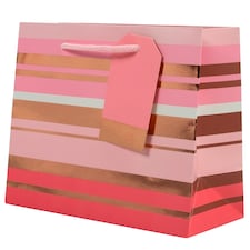 Tesco Rose Gold Stripe Small Bag