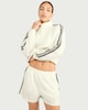 image 3 of F&F Active AFTERCLASS Side Stripe Shorts in Cream