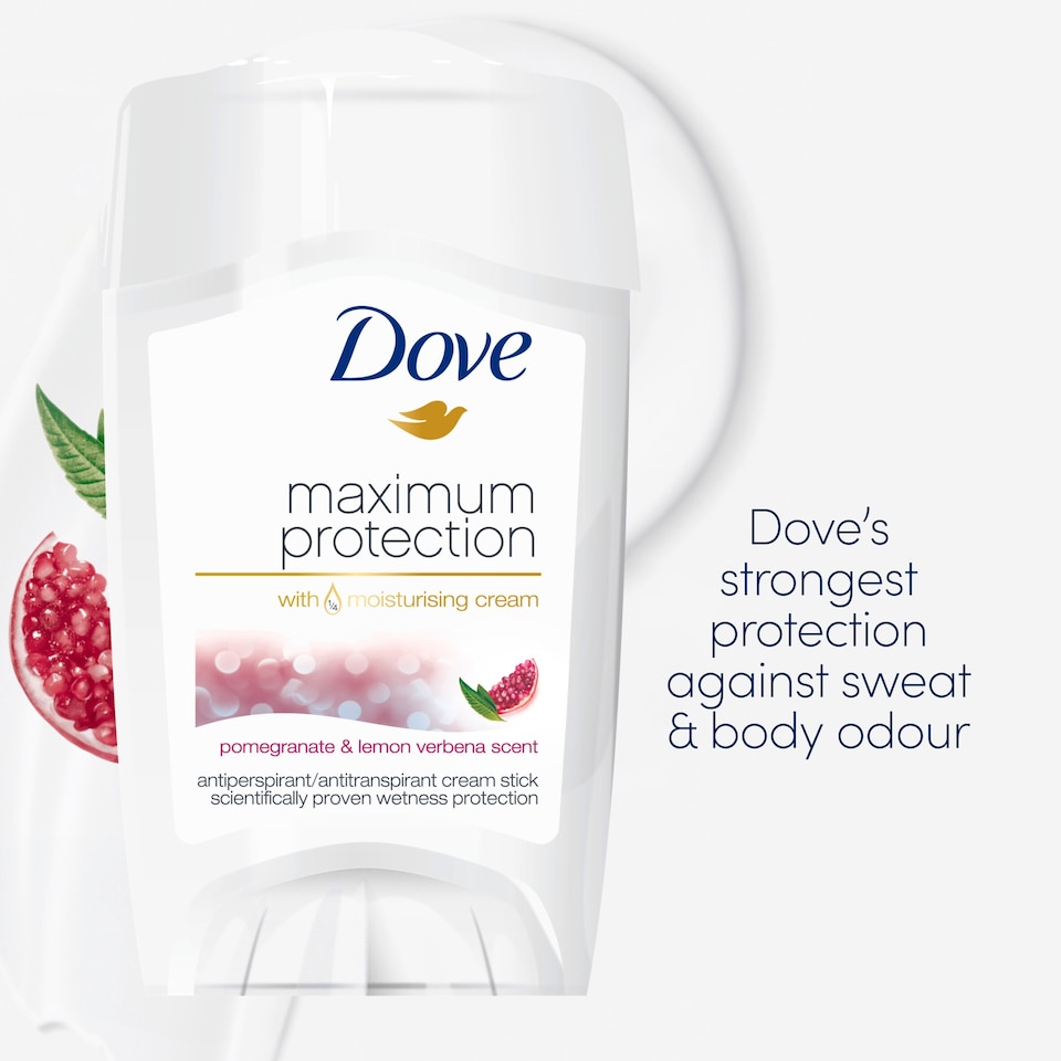 image 1 of Dove Maximum Protection Go Fresh Pomegranate Antiperspirant Deodorant Cream 45ml