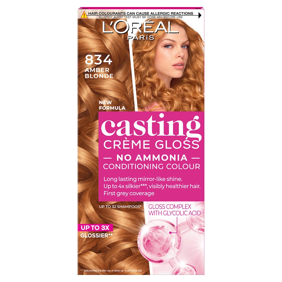 image 1 of L'Oreal Paris Casting Creme Gloss 834 Amber Blonde Semi-Permanent Hair Dye