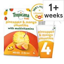 Tropicana Kids Smoothies - Pineapple & Mango 4 x 150ml