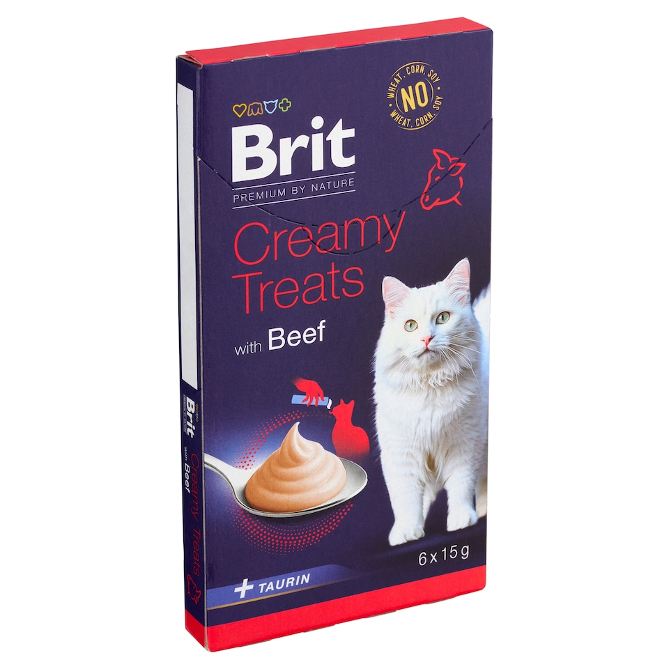 image 1 of Brit Premium by Nature Cat Creamy Treats with Beef 6 x 15g (90g)