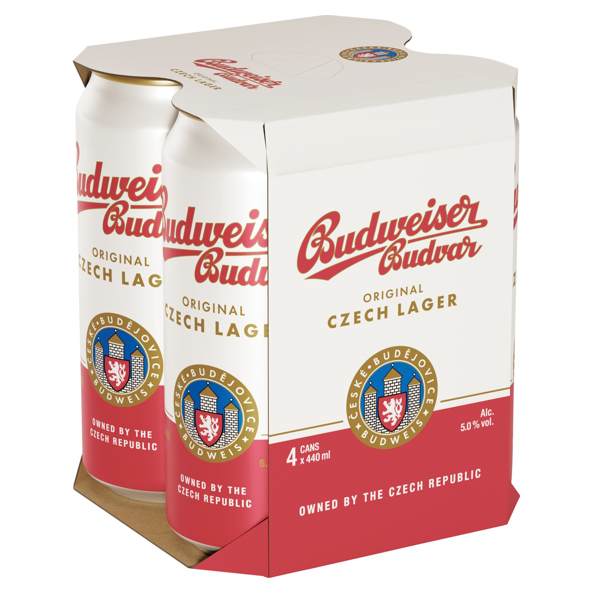 Budweiser Budvar Czech Lager 4x440ml.