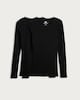 image 4 of F&F 2-Pack WARMPLUS™ Medium Warmth Long Sleeved Pointelle Thermal Tops in Black