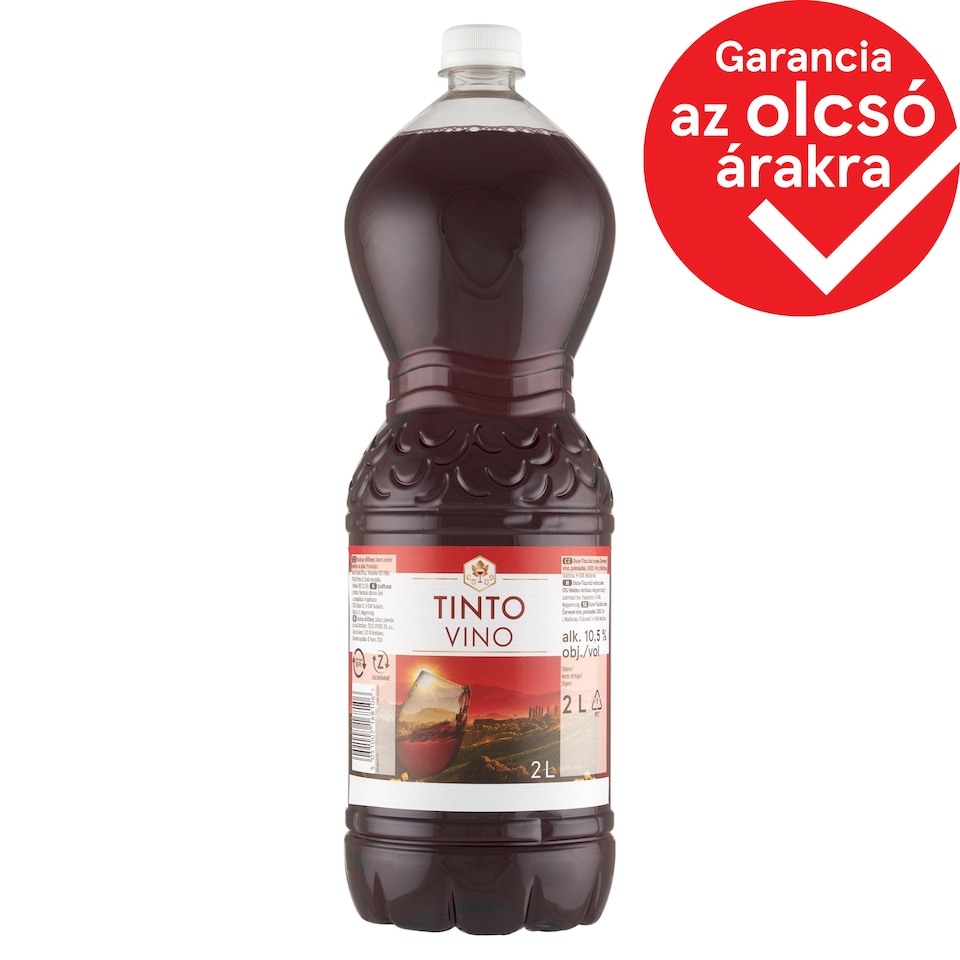 Tinto Vino Duna-Tisza közi Vörös Cuvée félédes vörösbor 10,5% 2 l