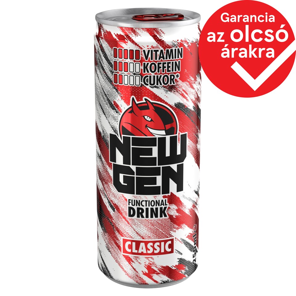 New Gen Classic tuttifruttiízű, koffeintartalmú, szénsavas, alkoholmentes ital 250 ml
