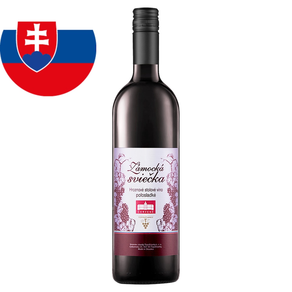 Zámocká sviečka Grape Wine Semi-Sweet Red 1 L
