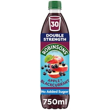 Robinsons Double Strength No Added Sugar Apple & Blackcurrant Squash 750ml