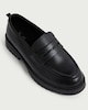 image 3 of F&F School Girls Leather Chunky Sole Loafers in Black