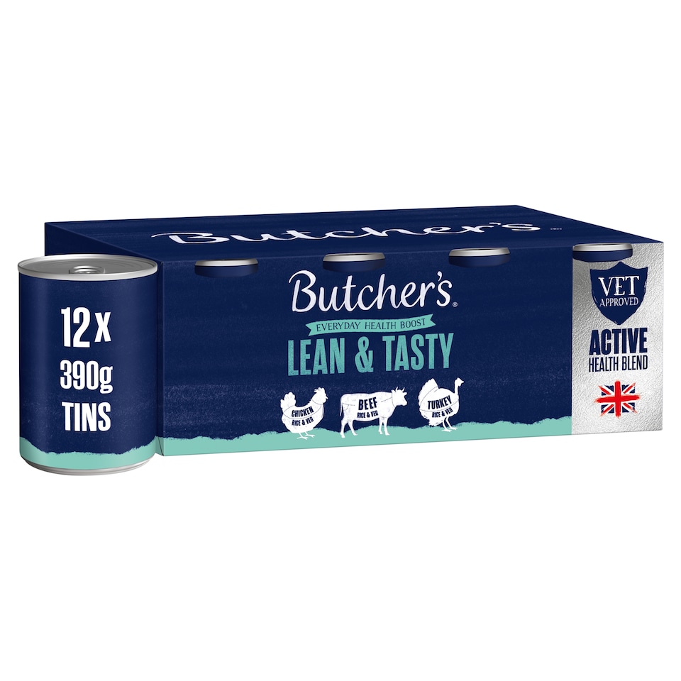 image 1 of Butcher's Lean & Tasty Low Fat Dog Food 12X390g