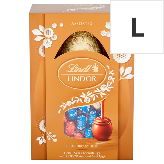 image 1 of Lindt Lindor Assorted Milk Chocolate Shell Egg 215G