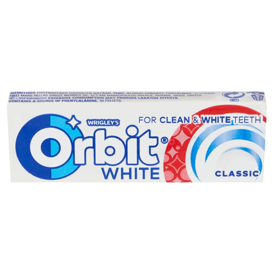Orbit White Classic mentaízű cukormentes rágógumi édesítőszerrel 14 g  1. kép