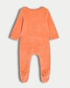 image 2 of F&F Baby Cotton Rich Velour Textured Pumpkin Outfit in Amber
