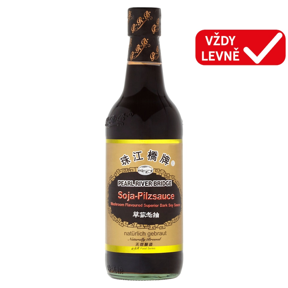 Pearl River Bridge Fermentovaná sójová omáčka s houbami 500ml