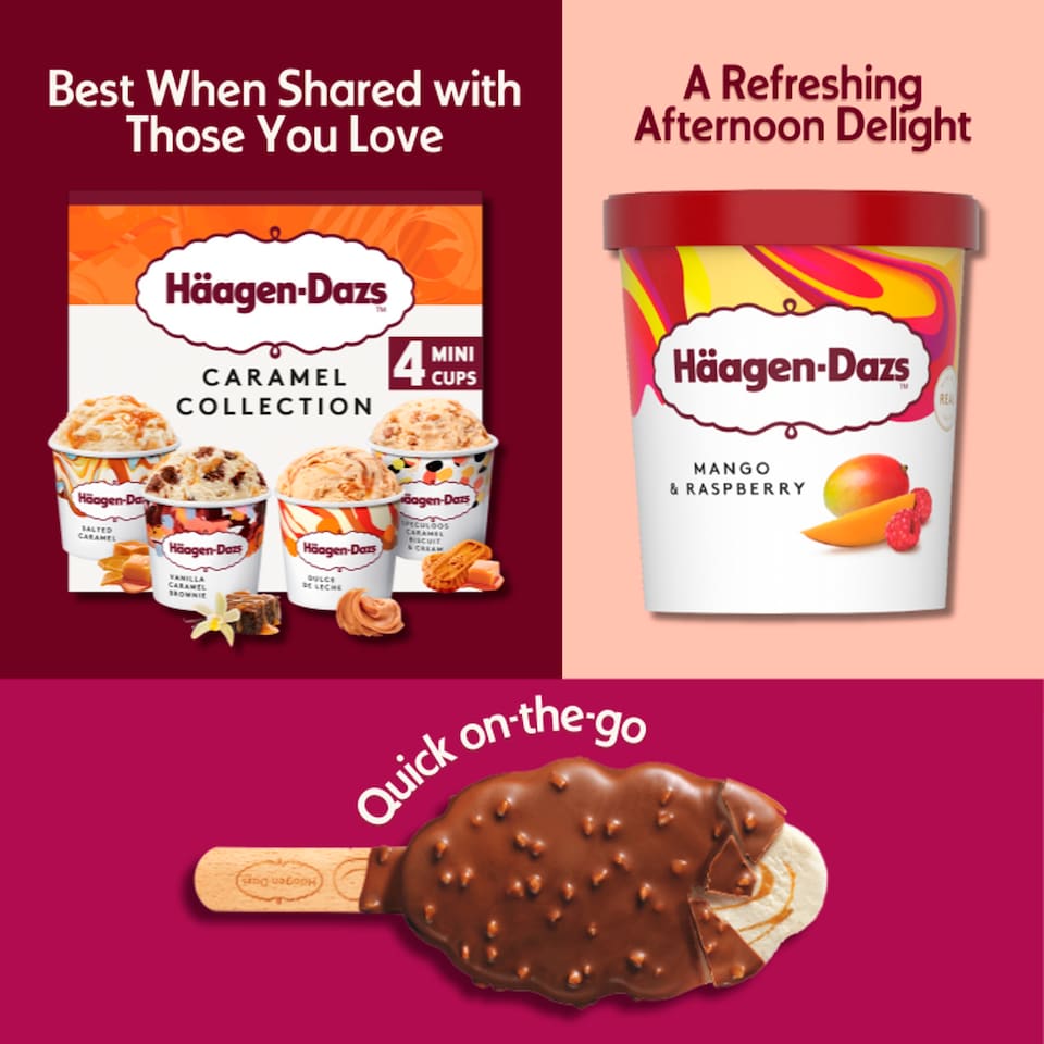 image 1 of Haagen-Dazs Mango & Raspberry Ice Cream 460Ml