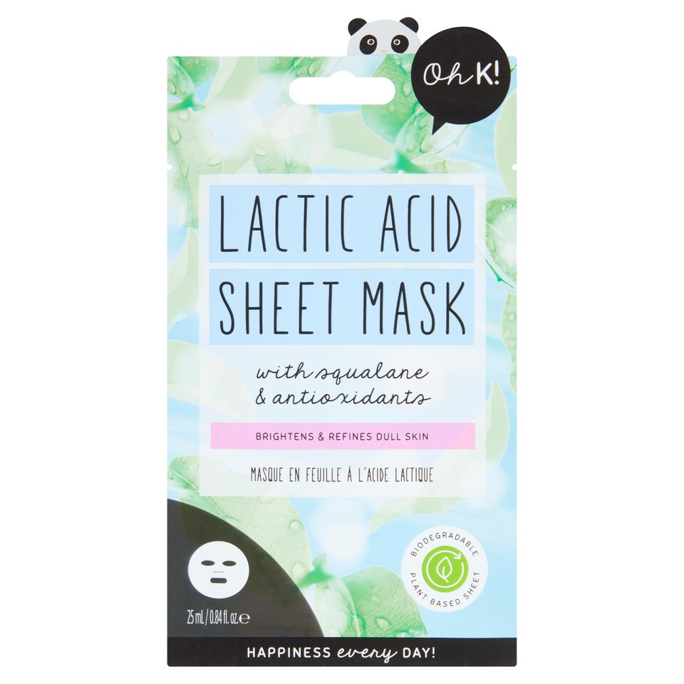Oh K! Lactic Acid Face Mask 25Ml Tesco Groceries