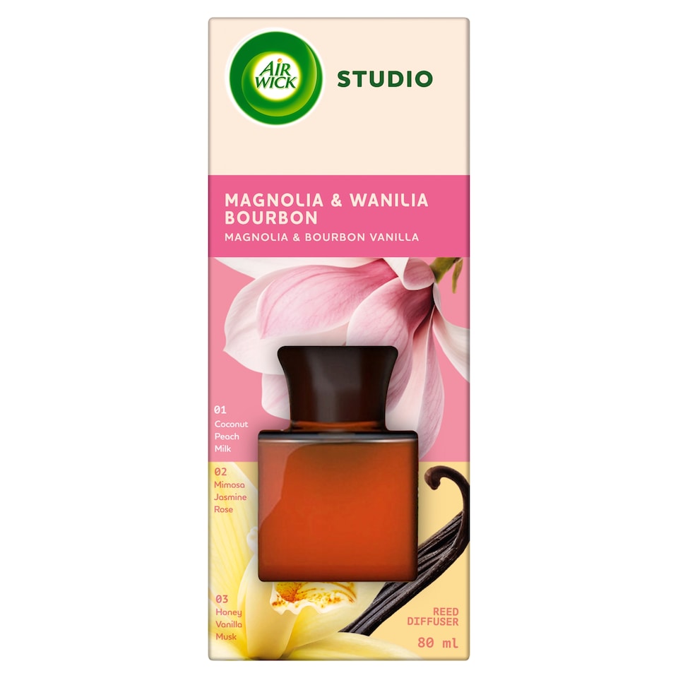 Air Wick Reed Diffuser Magnolia & Bourbon Vanilla 80ml