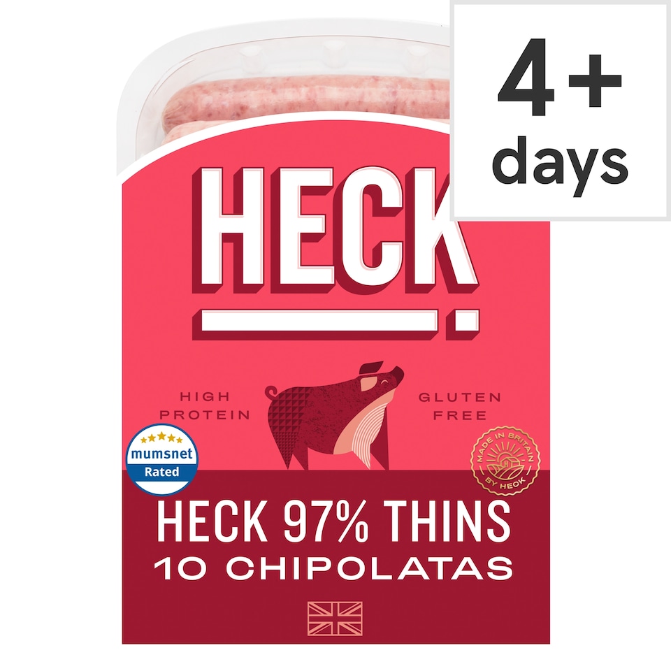 Heck 10 Pork Chipolatas 340G