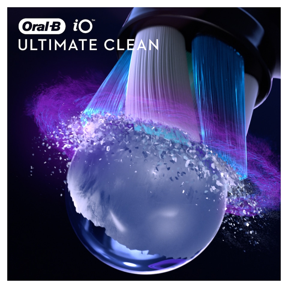 image 1 of Oral-B iO Ultimate Clean Black Electric Toothbrush Heads 2 Pack