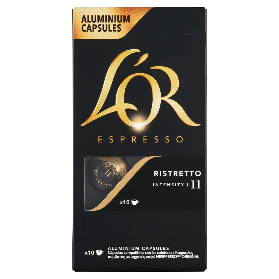 image 1 of L'OR Espresso Ristretto Roasted Ground Coffee 10 Capsules 52 g