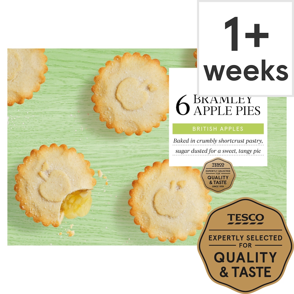 Tesco Bramley Apple Pies 6 Pack