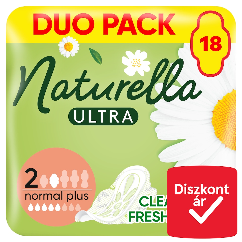 Naturella Ultra Szárnyas Betét, Normal Plus (2-es méret) Méret, 18 db  1. kép